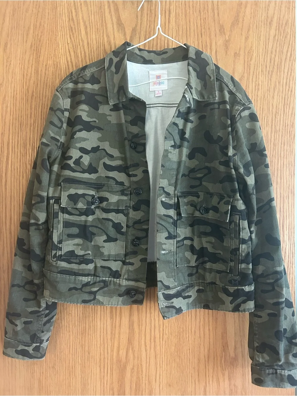 LuLaRoe Green Camouflage Utility Jacket